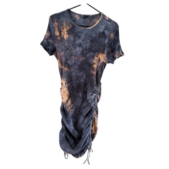 SHEIN Black and Tan Tie-Dye Mini Dress - Picture 3 of 11